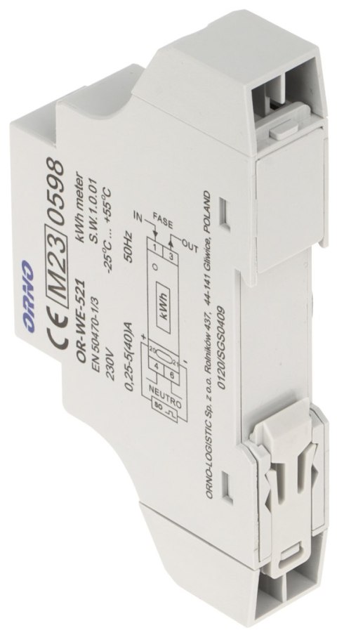 LICZNIK ENERGII ELEKTRYCZNEJ OR-WE-521 JEDNOFAZOWY ORNO LICZNIK ENERGII ELEKTRYCZNEJ OR-WE-521 JEDNOFAZOWY ORNO