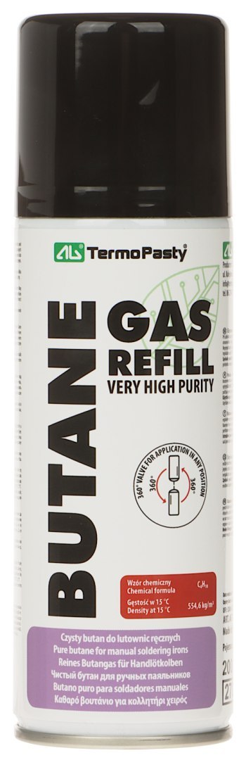 BUTAN DO LUTOWNIC GAS-REFILL/200 SPRAY 200 ml AG TERMOPASTY BUTAN DO LUTOWNIC GAS-REFILL/200 SPRAY 200 ml AG TERMOPASTY