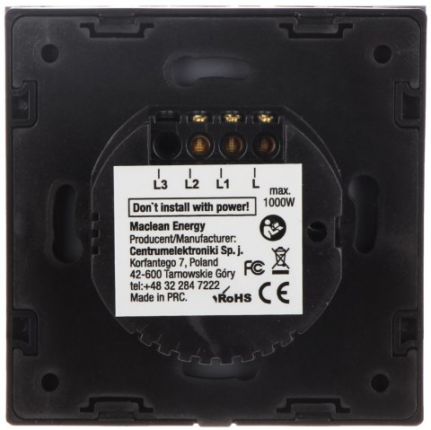 DOTYKOWY ŁĄCZNIK ŚWIECZNIKOWY MCE-703W 4.35 A MACLEAN DOTYKOWY ŁĄCZNIK ŚWIECZNIKOWY MCE-703W 4.35 A MACLEAN