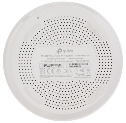 DOMOWY SYSTEM WI-FI DECO-M5(1-PACK) 2.4 GHz, 5 GHz 400 Mb/s + 867 Mb/s TP-LINK DOMOWY SYSTEM WI-FI DECO-M5(1-PACK) 2.4 GHz, 5 GHz 400 Mb/s + 867 Mb/s TP-LINK