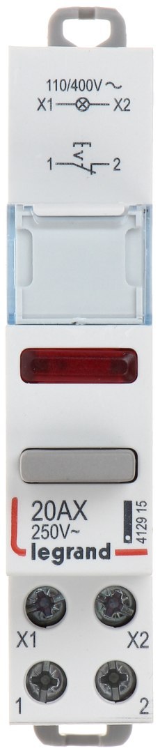 ŁĄCZNIK PRZYCISKOWY POJEDYNCZY BISTABILNY Z LAMPKĄ LE-412915 1X NC 20 A LEGRAND ŁĄCZNIK PRZYCISKOWY POJEDYNCZY BISTABILNY Z LAMPKĄ LE-412915 1X NC 20 A LEGRAND