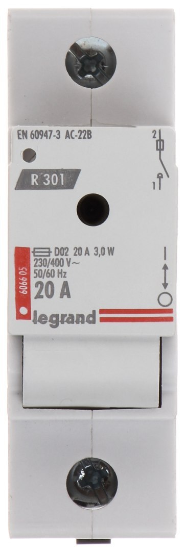 ROZŁĄCZNIK BEZPIECZNIKOWY LE-606605 JEDNOFAZOWY 20 A D02 LEGRAND ROZŁĄCZNIK BEZPIECZNIKOWY LE-606605 JEDNOFAZOWY 20 A D02 LEGRAND