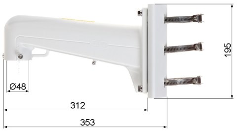 UCHWYT NA SŁUP DS-1602ZJ-POLE Hikvision UCHWYT NA SŁUP DS-1602ZJ-POLE Hikvision