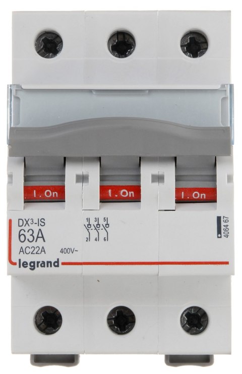 ROZŁĄCZNIK IZOLACYJNY LE-406467 TRÓJFAZOWY 63 A LEGRAND ROZŁĄCZNIK IZOLACYJNY LE-406467 TRÓJFAZOWY 63 A LEGRAND