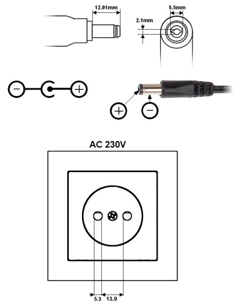 ZASILACZ 5V/4A/5.5 ZASILACZ 5V/4A/5.5