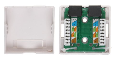GNIAZDO KOŃCOWE RJ45-2G2 PODWÓJNE GNIAZDO KOŃCOWE RJ45-2G2 PODWÓJNE