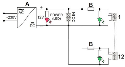ZASILACZ RACK ZR12-150/LZ-12 12 V DC 12.5 A ZASILACZ RACK ZR12-150/LZ-12 12 V DC 12.5 A