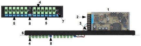 ZASILACZ RACK ZR12-150/LZ-12 12 V DC 12.5 A ZASILACZ RACK ZR12-150/LZ-12 12 V DC 12.5 A