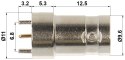 GNIAZDO MONTAŻOWE BNC-G/PCB*P100