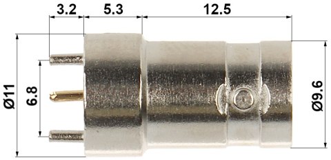 GNIAZDO MONTAŻOWE BNC-G/PCB*P100 GNIAZDO MONTAŻOWE BNC-G/PCB*P100